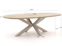ROUGH-Y Ellips dining tuintafel 280x130cm