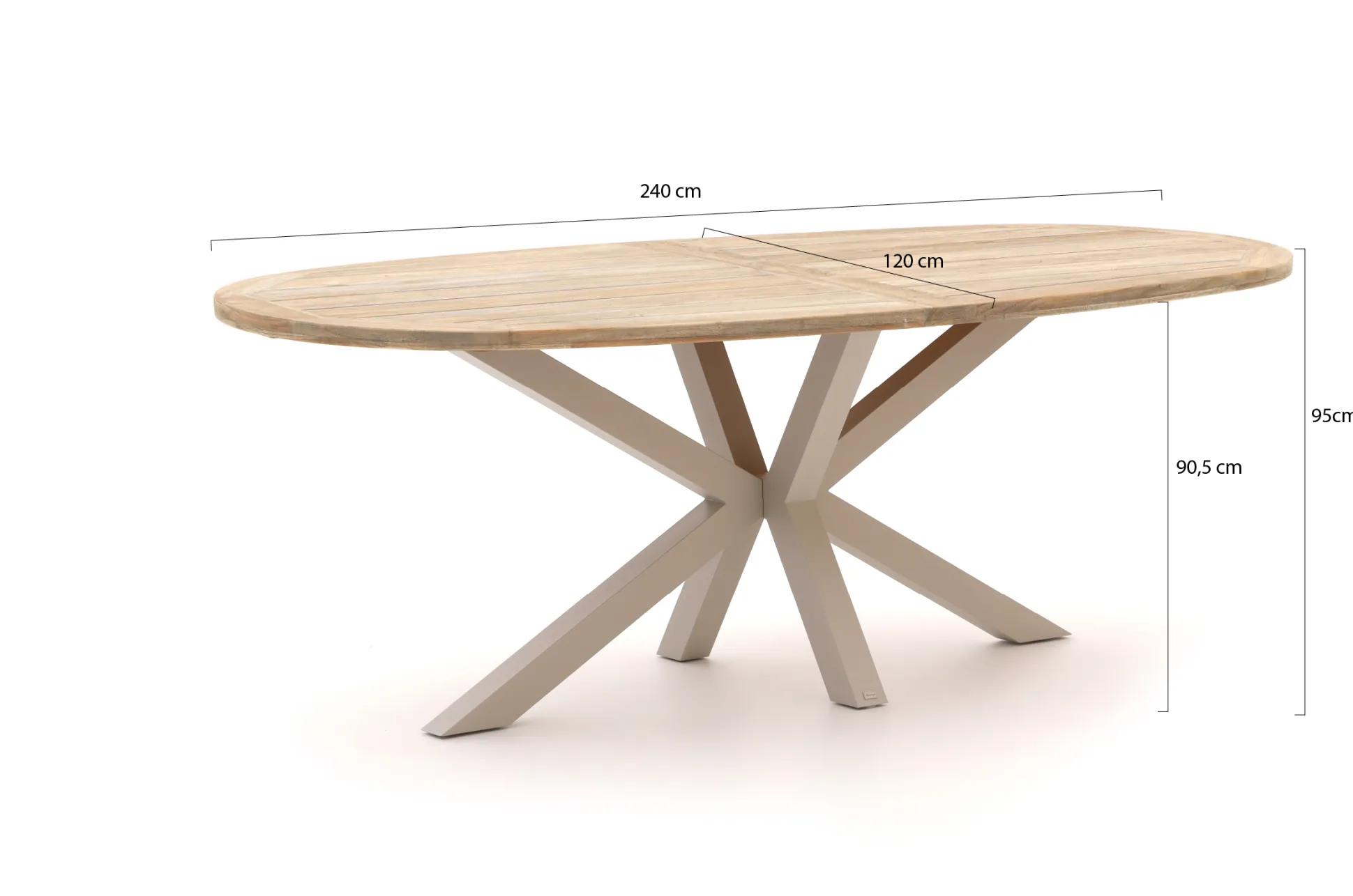 ROUGH-Y Ellips high dining tuintafel 240x120cm