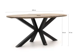 ROUGH-Y Ellips high dining tuintafel 240x120cm