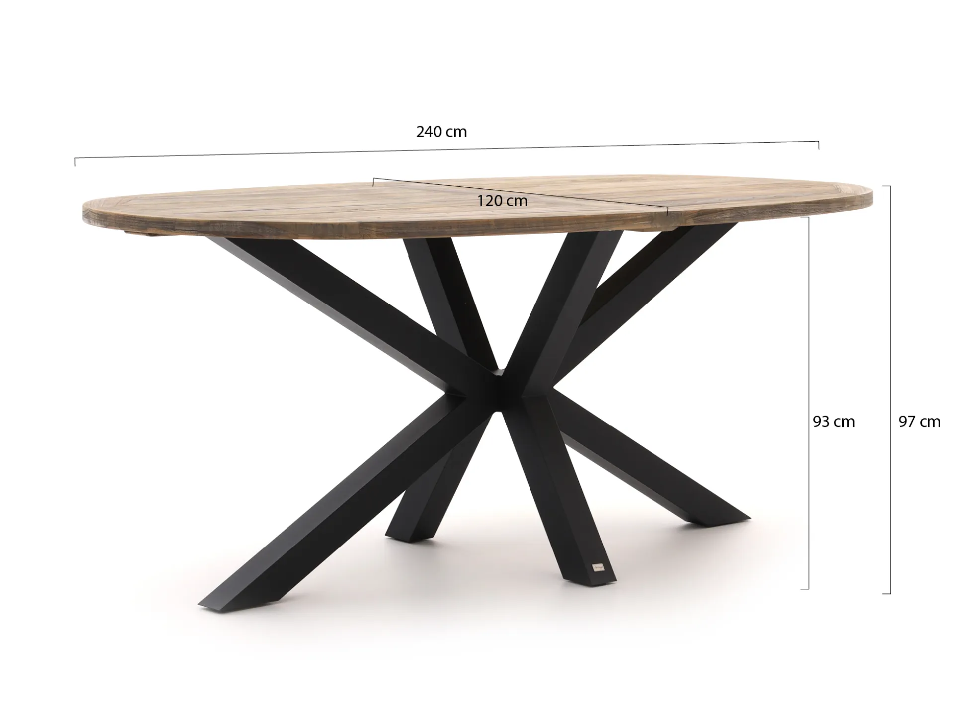 ROUGH-Y Ellips high dining tuintafel 240x120cm
