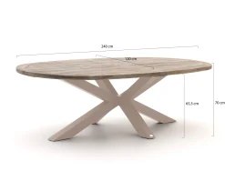 ROUGH-Y Ellips low dining tuintafel 240x120cm
