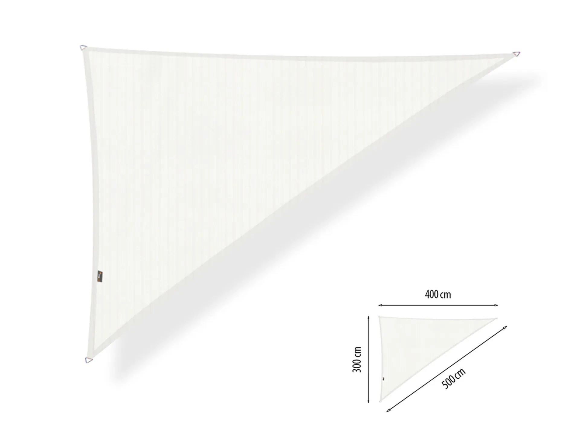 Shadow Comfort schaduwdoek driehoek 90° 300x400x500cm