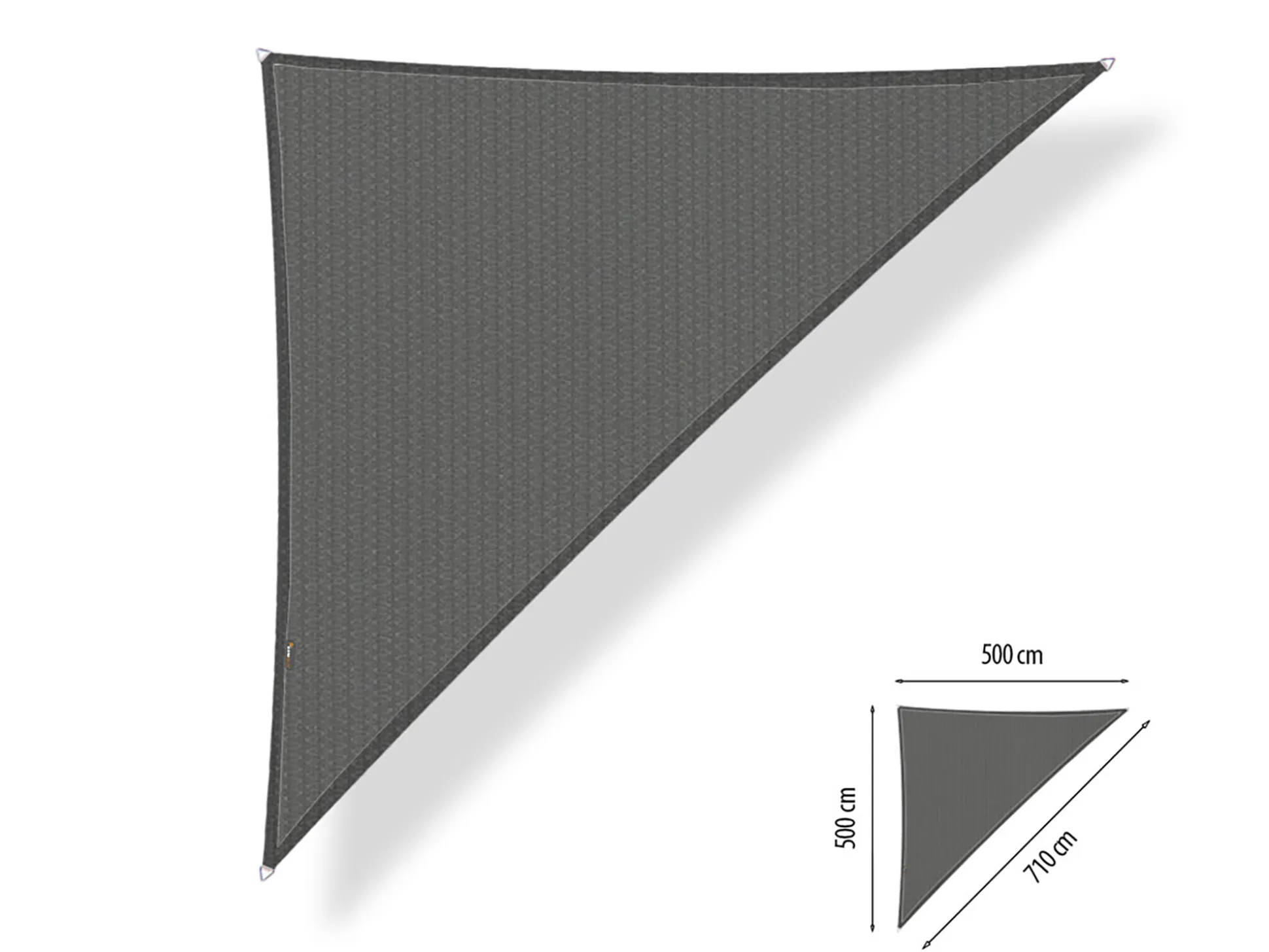Shadow Comfort schaduwdoek driehoek 90° 500x500x710cm