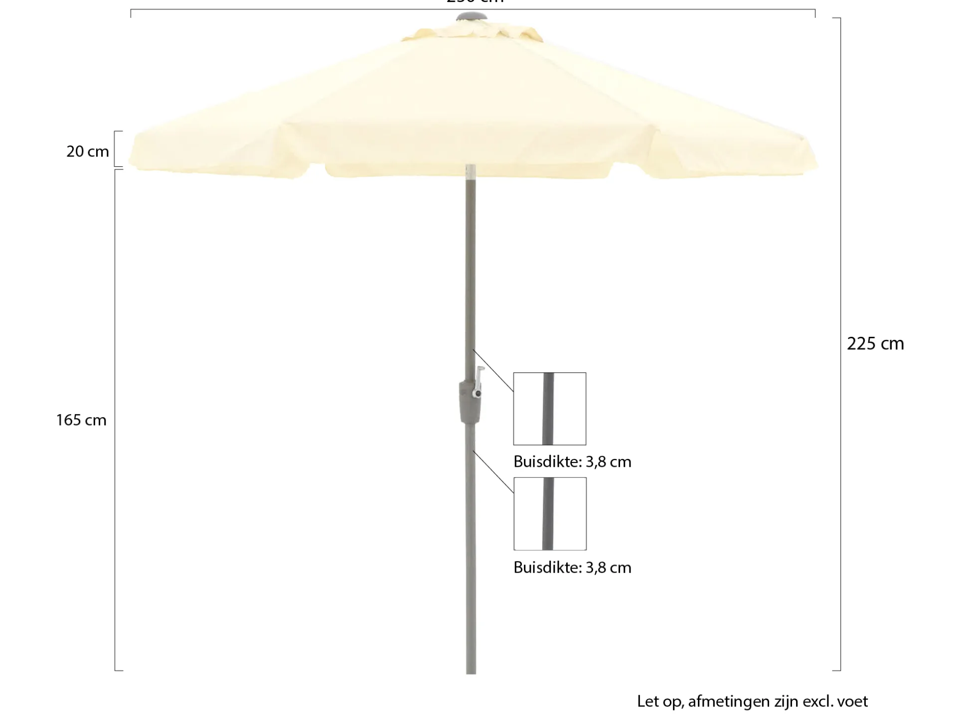 Shadowline Aruba parasol ø 250cm