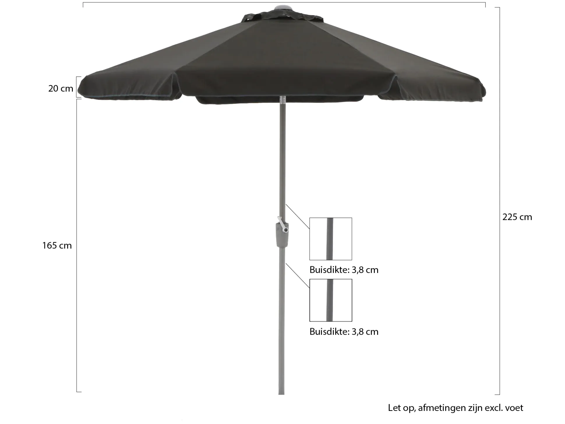 Shadowline Aruba parasol ø 250cm