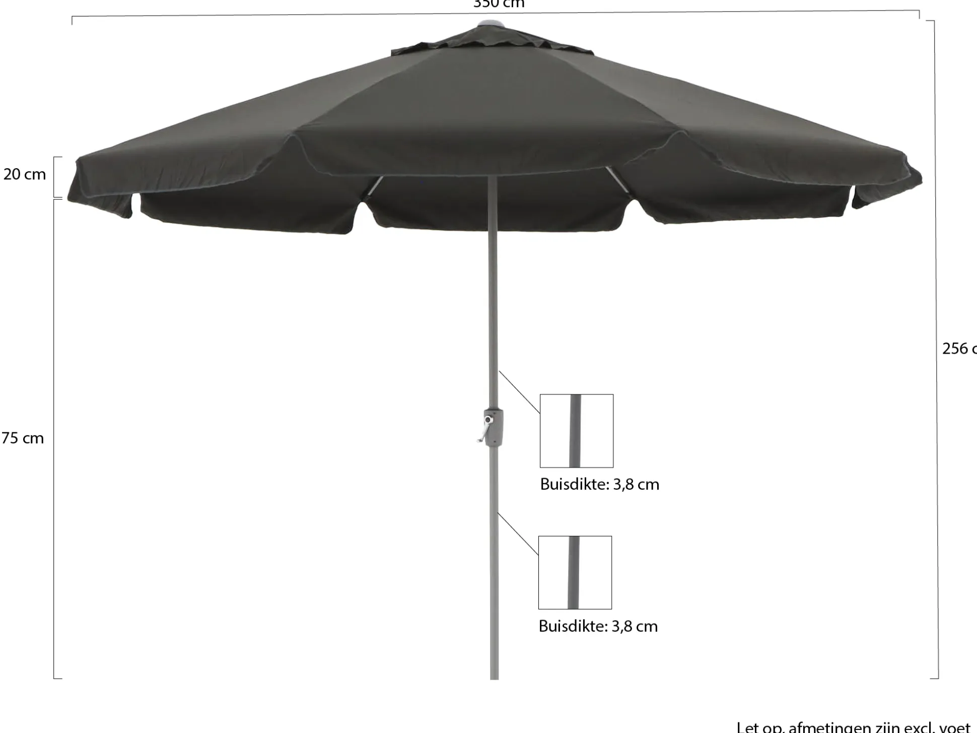 Shadowline Aruba parasol ø 350cm