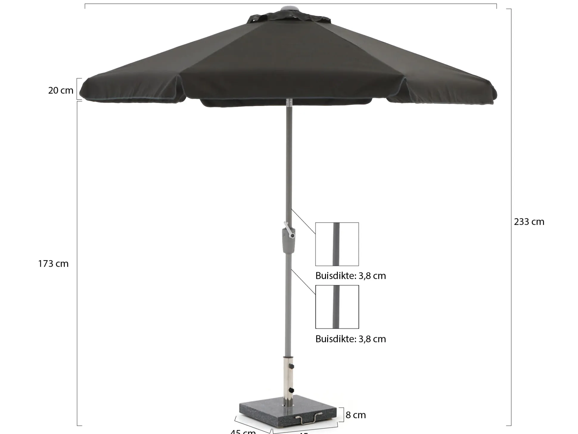 Shadowline Aruba parasol ø 250cm