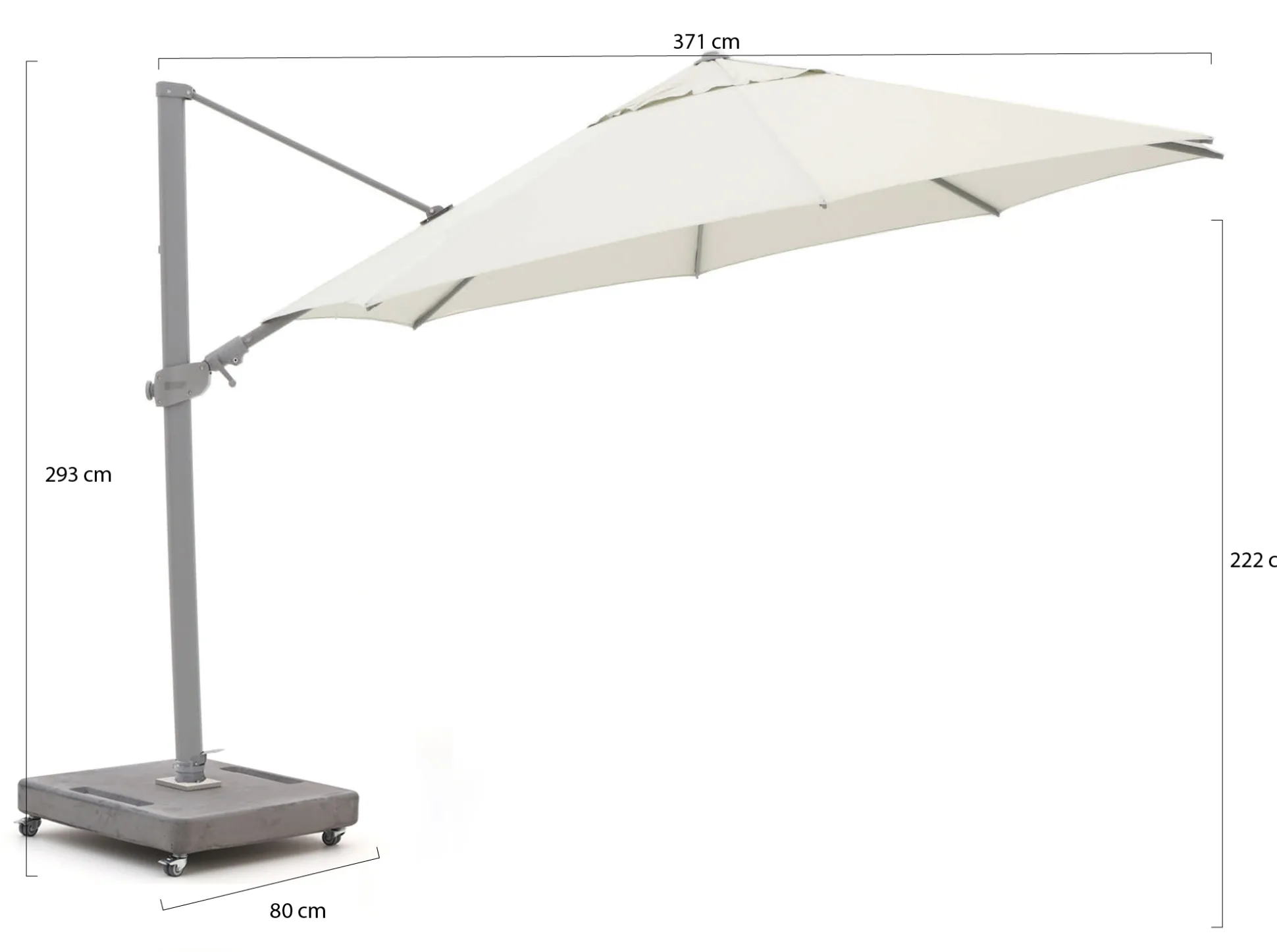 Shadowline Austin zweefparasol ø 350cm