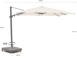Shadowline Austin zweefparasol 300x300cm