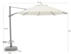 Shadowline Austin zweefparasol ø 350cm
