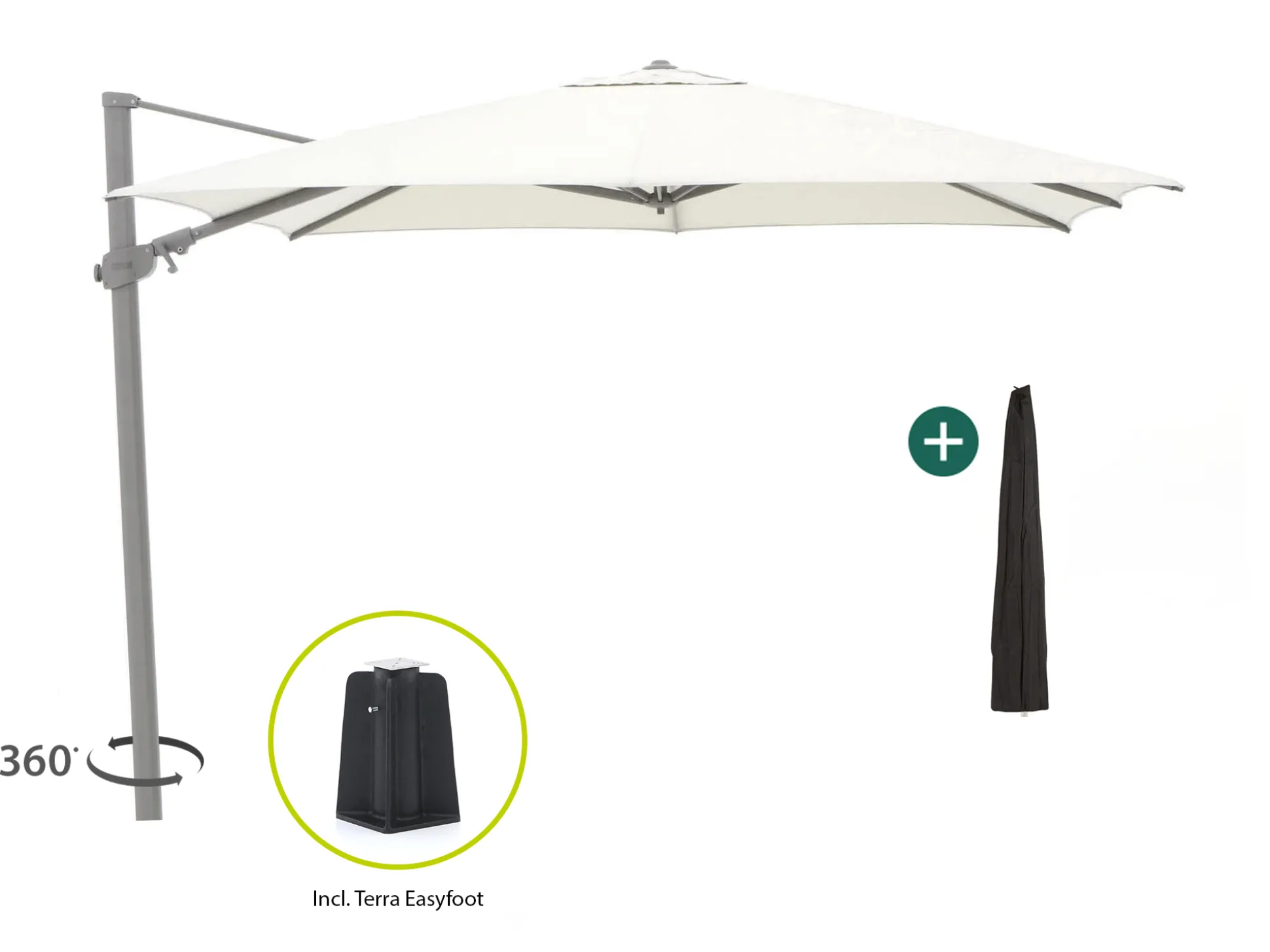 Shadowline Austin zweefparasol 300x300cm