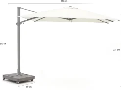 Shadowline Austin zweefparasol 300x300cm
