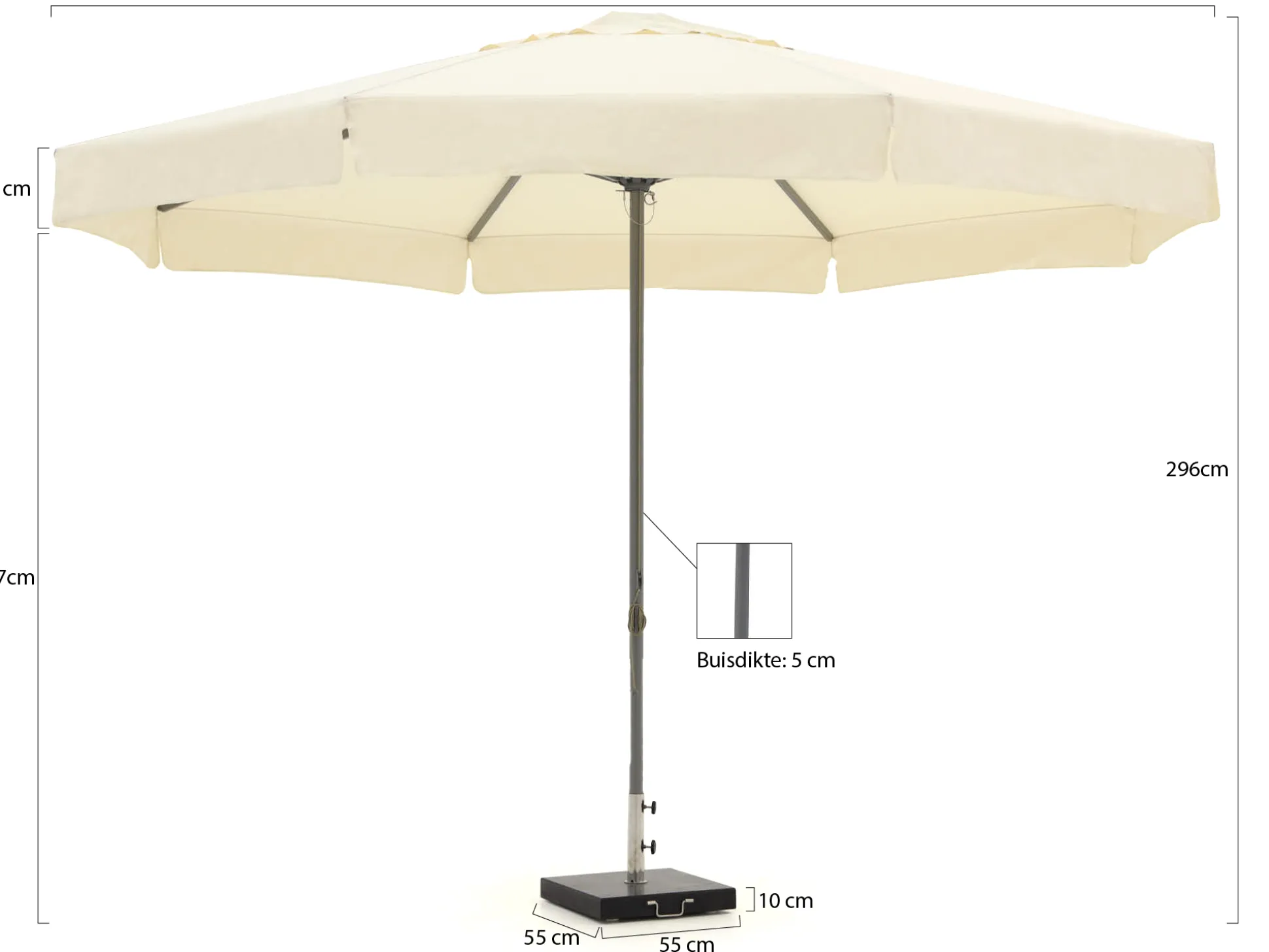 Shadowline Bonaire parasol ø 400cm