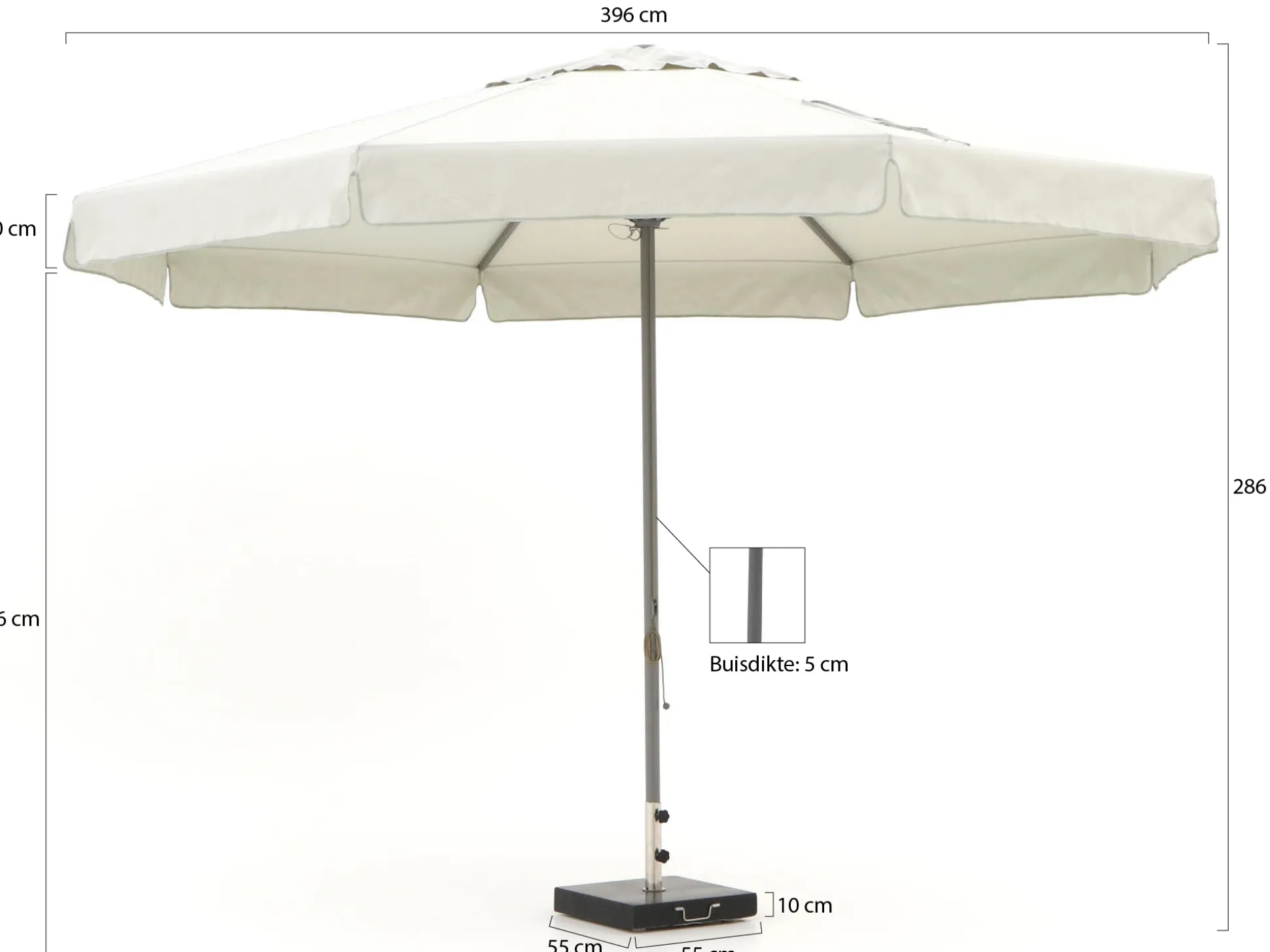 Shadowline Bonaire parasol ø 400cm