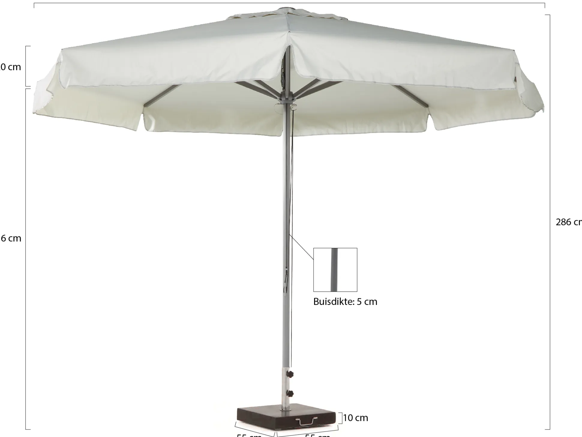 Shadowline Bonaire parasol ø 350cm