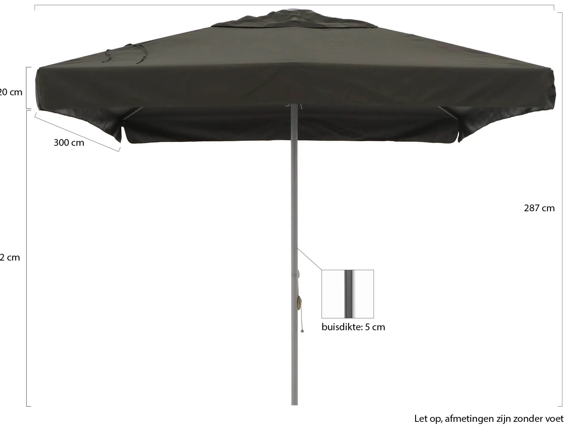 Shadowline Bonaire parasol 400x300cm