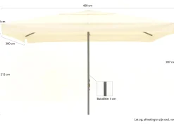 Shadowline Bonaire parasol 400x300cm