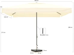 Shadowline Bonaire parasol 350x350cm