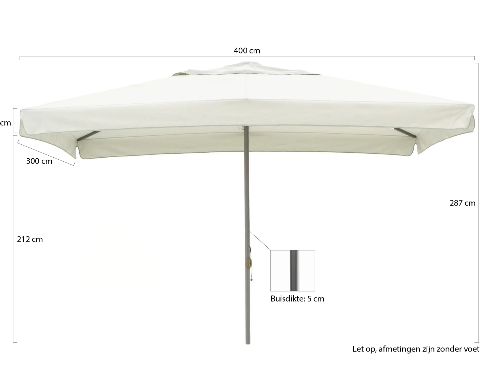 Shadowline Bonaire parasol 400x300cm