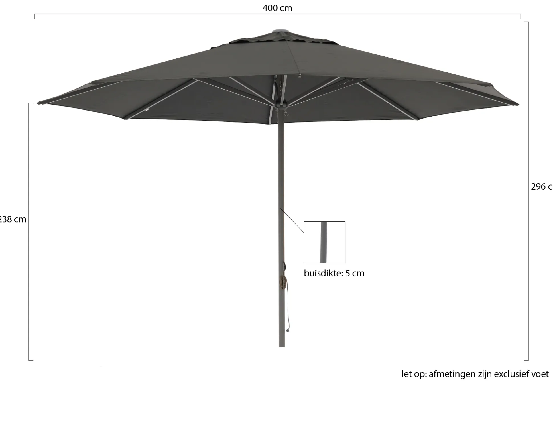 Shadowline Cuba parasol ø 400cm