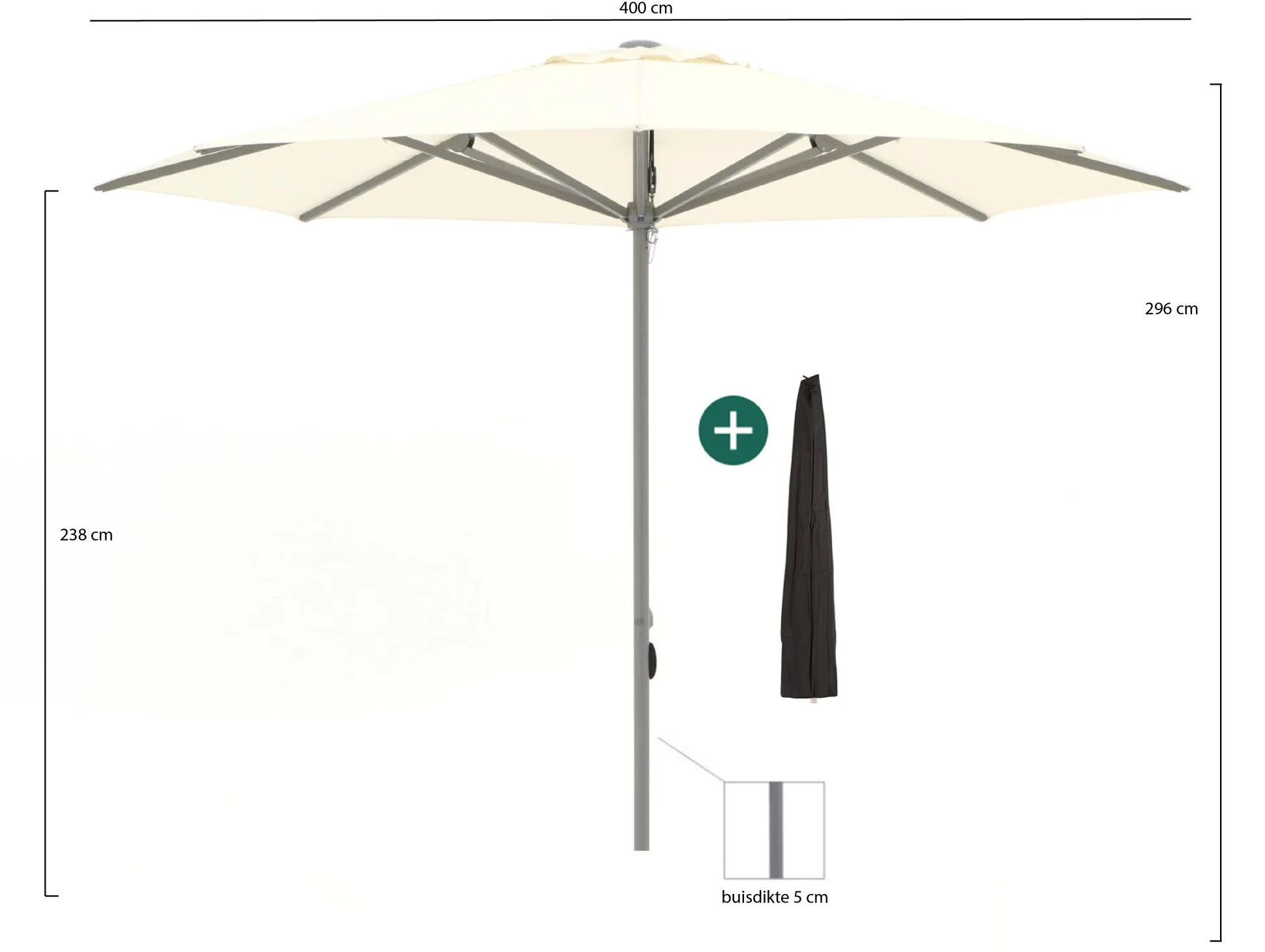 Shadowline Cuba parasol ø 400cm