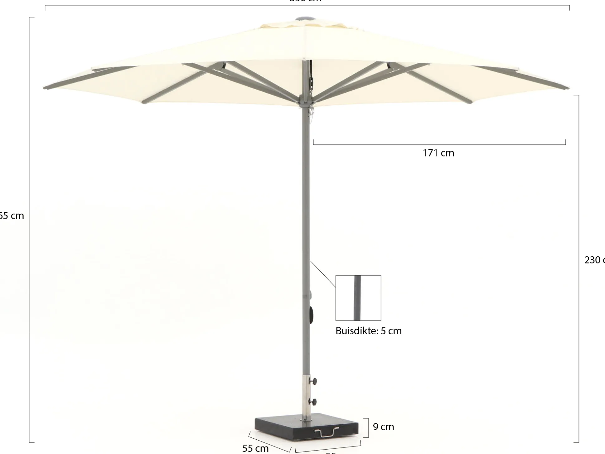 Shadowline Cuba parasol ø 350cm