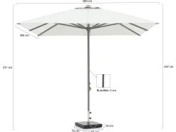 Shadowline Cuba parasol 300x300cm