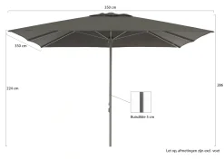 Shadowline Cuba parasol 350x350cm