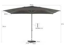 Shadowline Cuba parasol 400x300cm