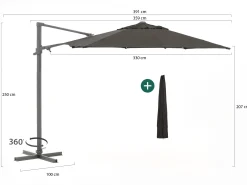 Shadowline Francisco zweefparasol ø330cm