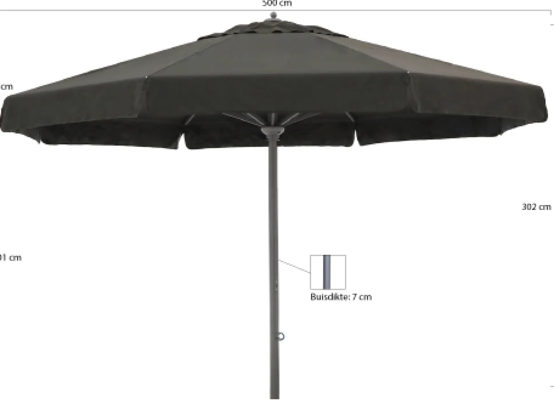 Shadowline Java parasol ø 500cm