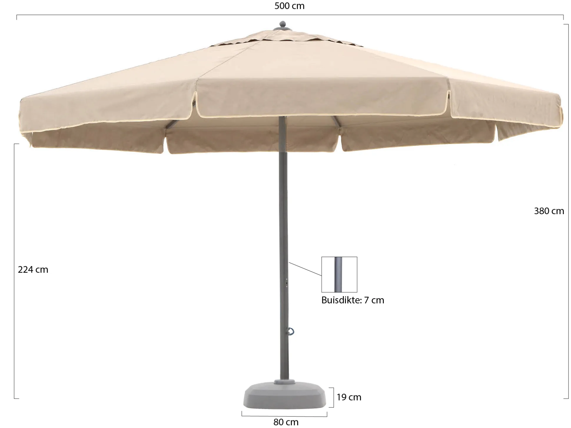 Shadowline Java parasol ø 500cm