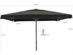 Shadowline Java parasol 450x450cm