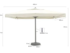 Shadowline Java parasol 400x400cm