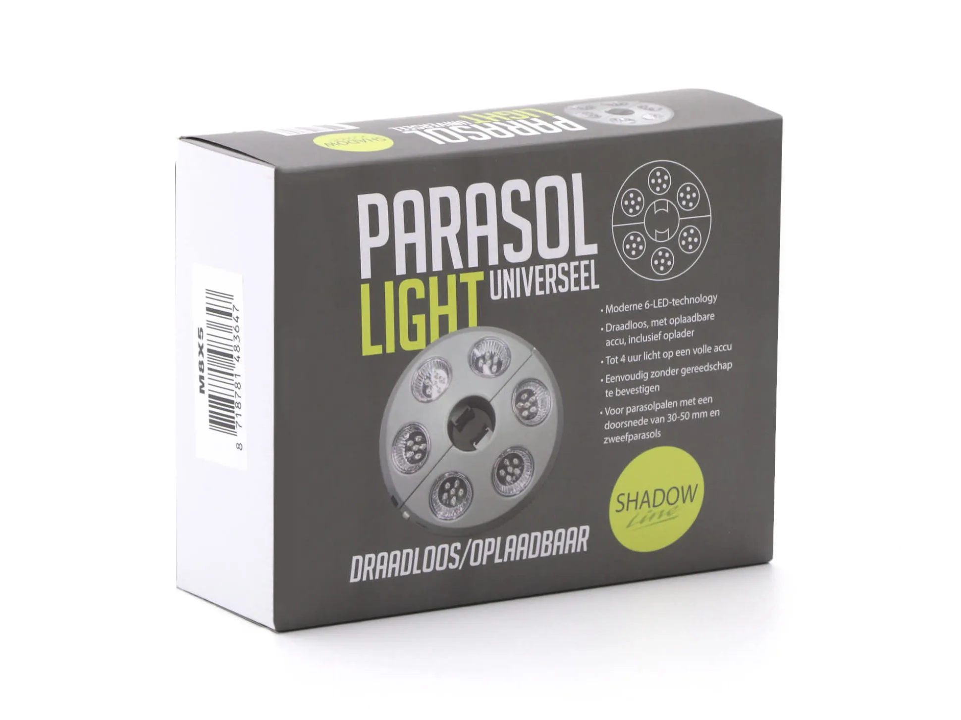 Shadowline 6-LED parasolverlichting