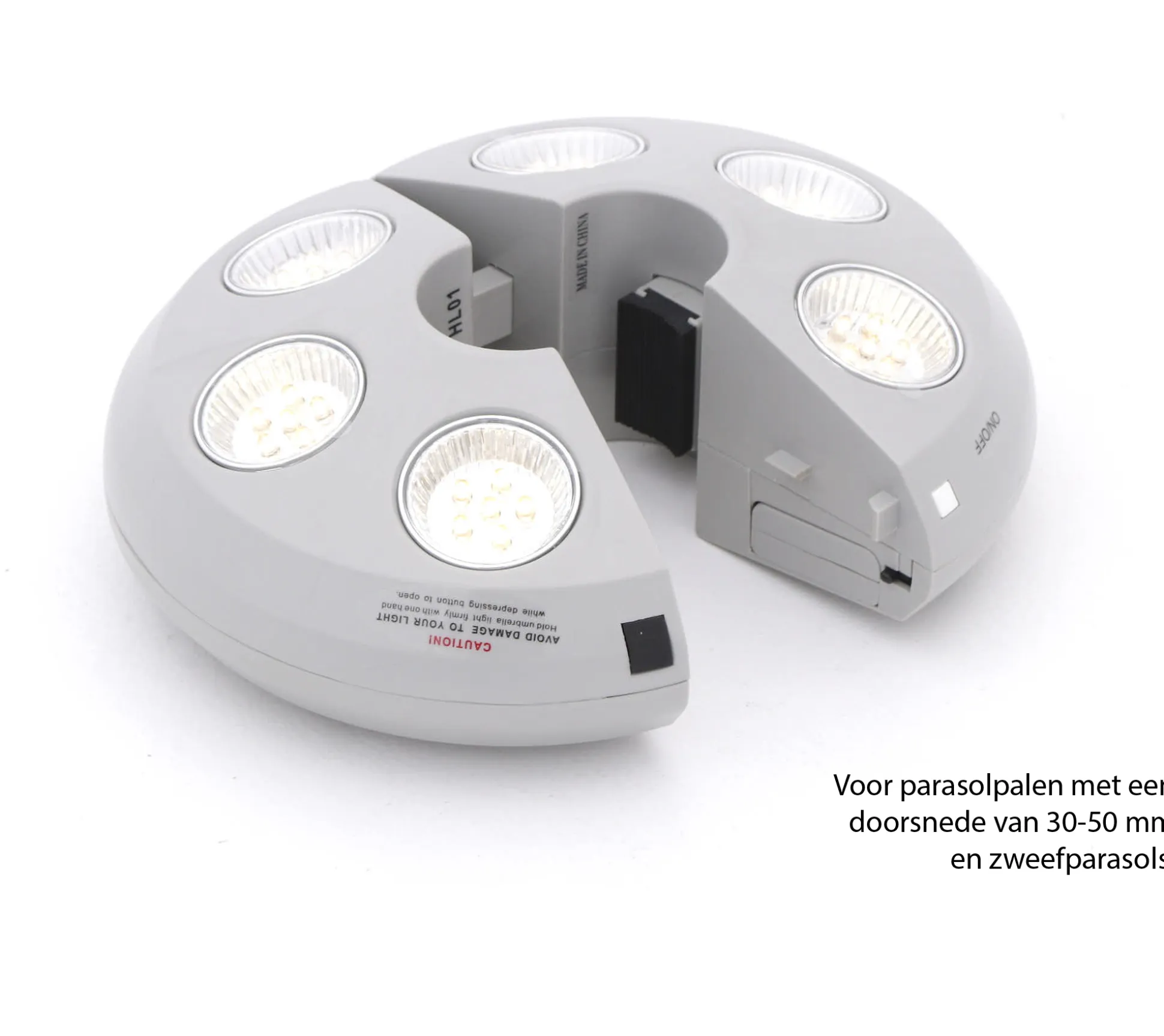 Shadowline 6-LED parasolverlichting