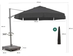 Shadowline Miami zweefparasol ø 350cm