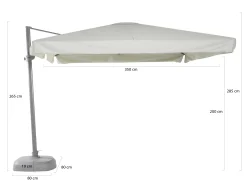 Shadowline Miami zweefparasol 300x300cm