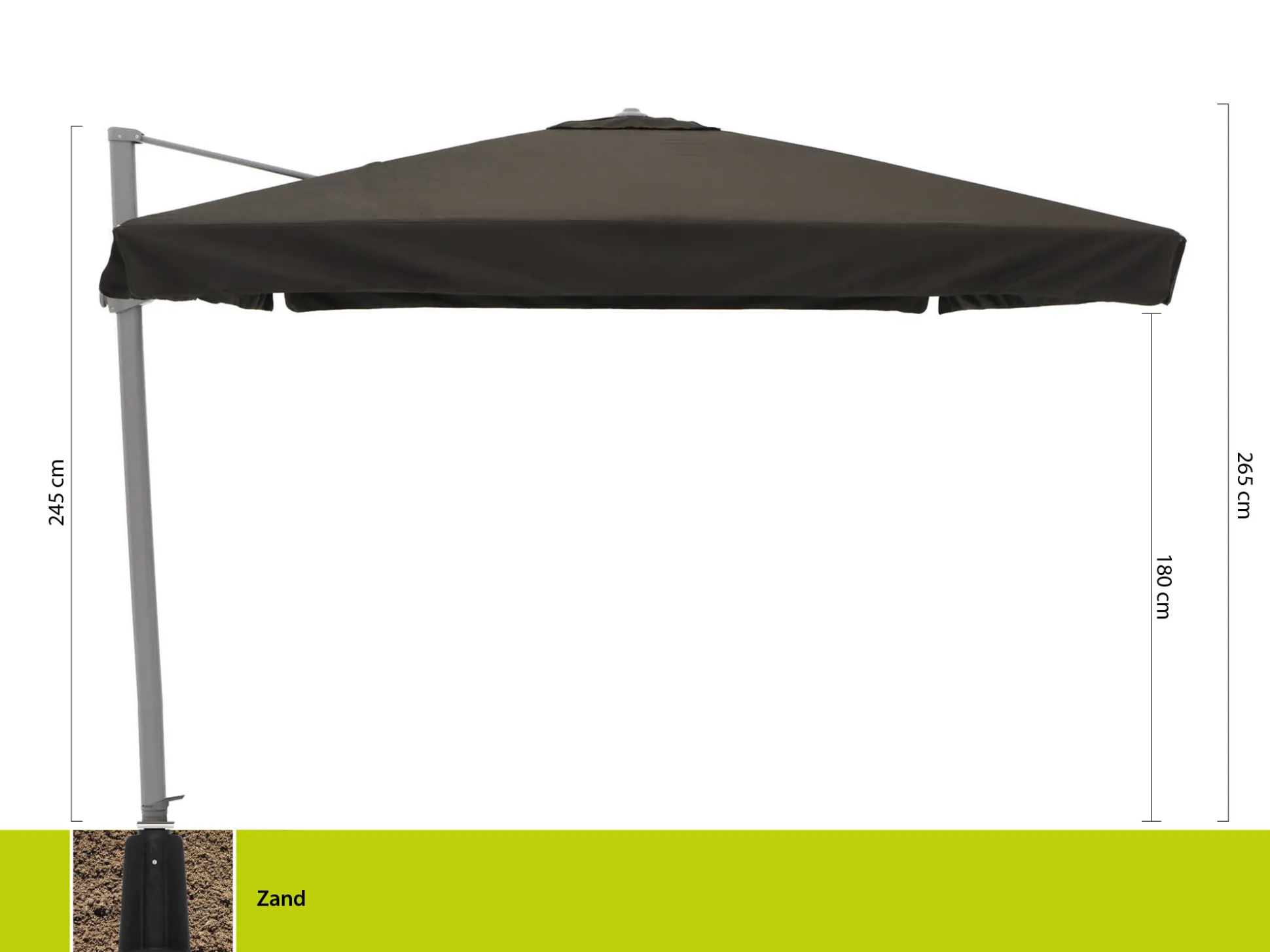 Shadowline Miami zweefparasol 300x300cm