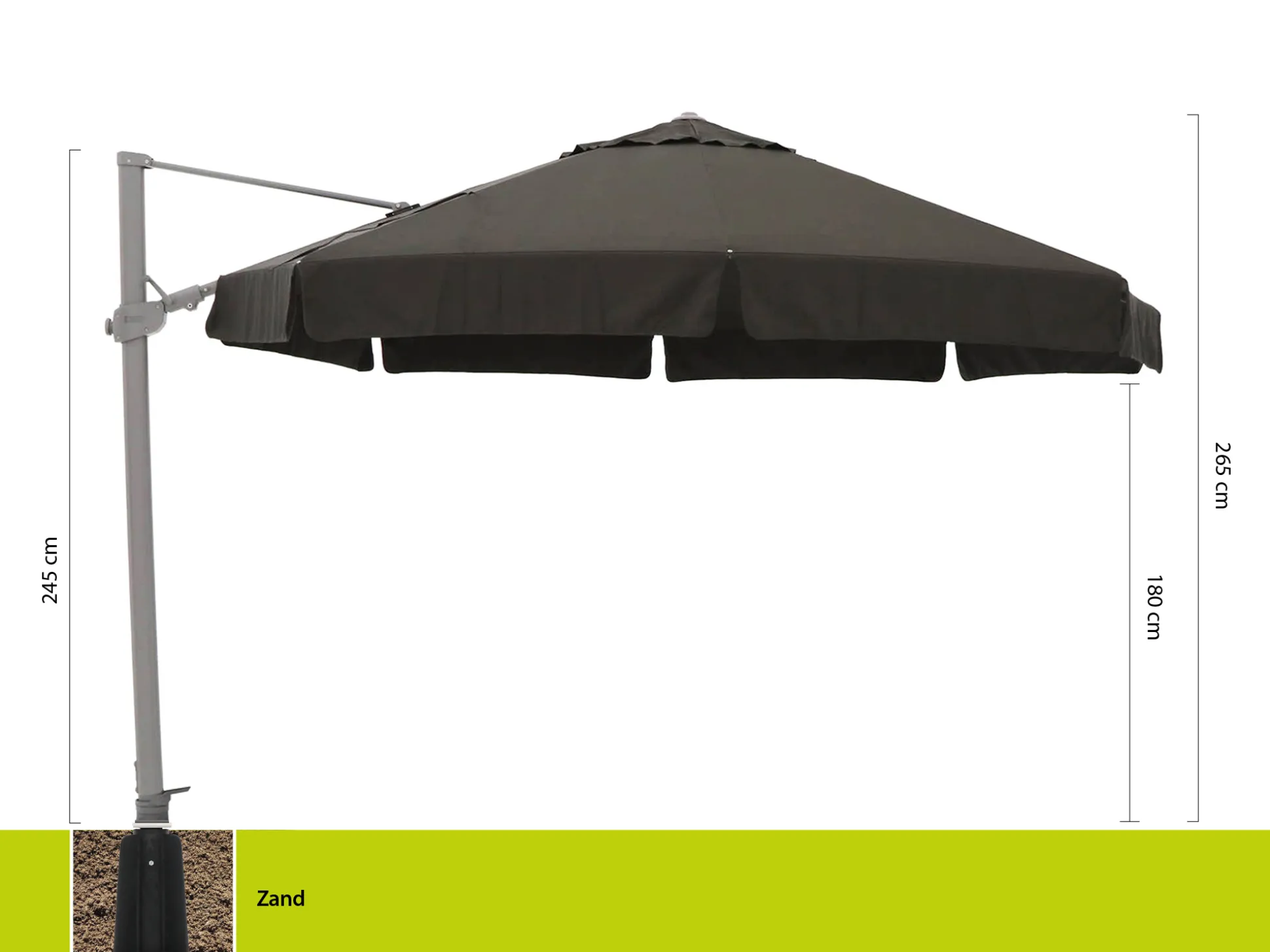 Shadowline Miami zweefparasol ø 350cm