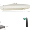 Shadowline Miami zweefparasol 300x300cm