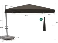 Shadowline Miami zweefparasol 300x300cm