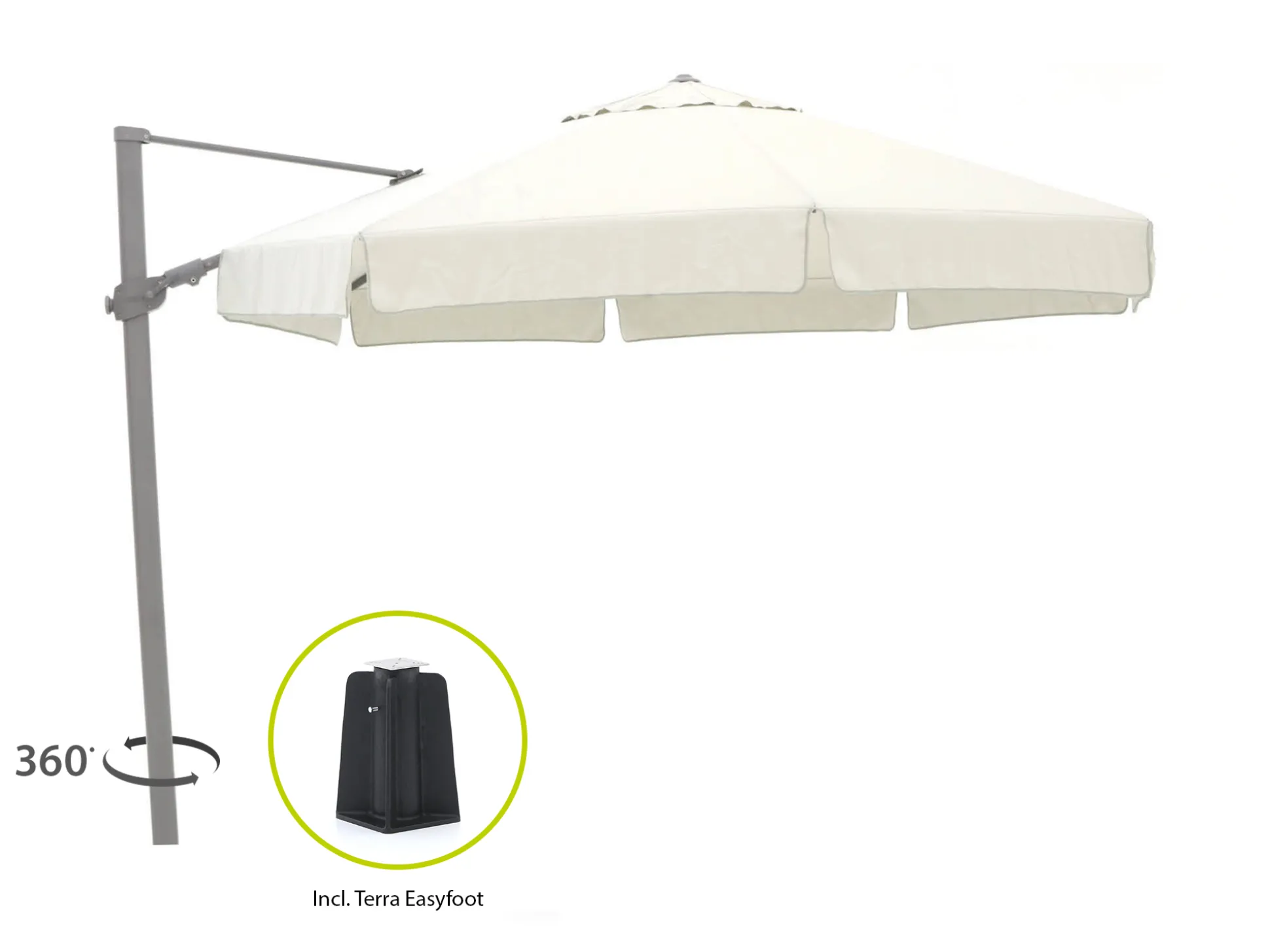 Shadowline Miami zweefparasol ø 350cm