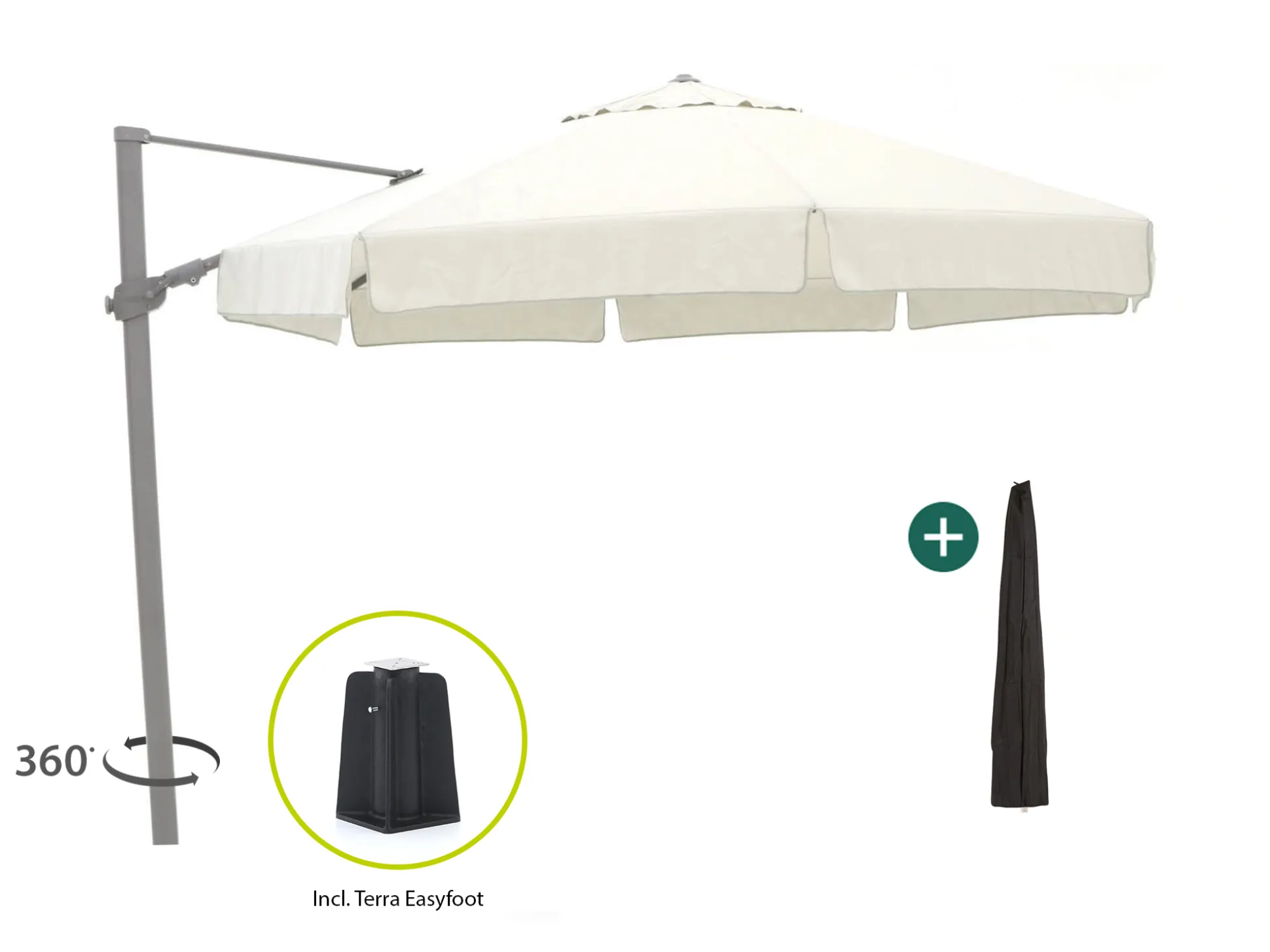 Shadowline Miami zweefparasol ø 350cm