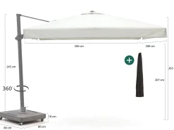 Shadowline Miami zweefparasol 300x300cm