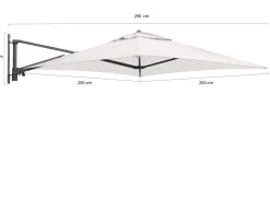 Shadowline muurparasol 200x200cm
