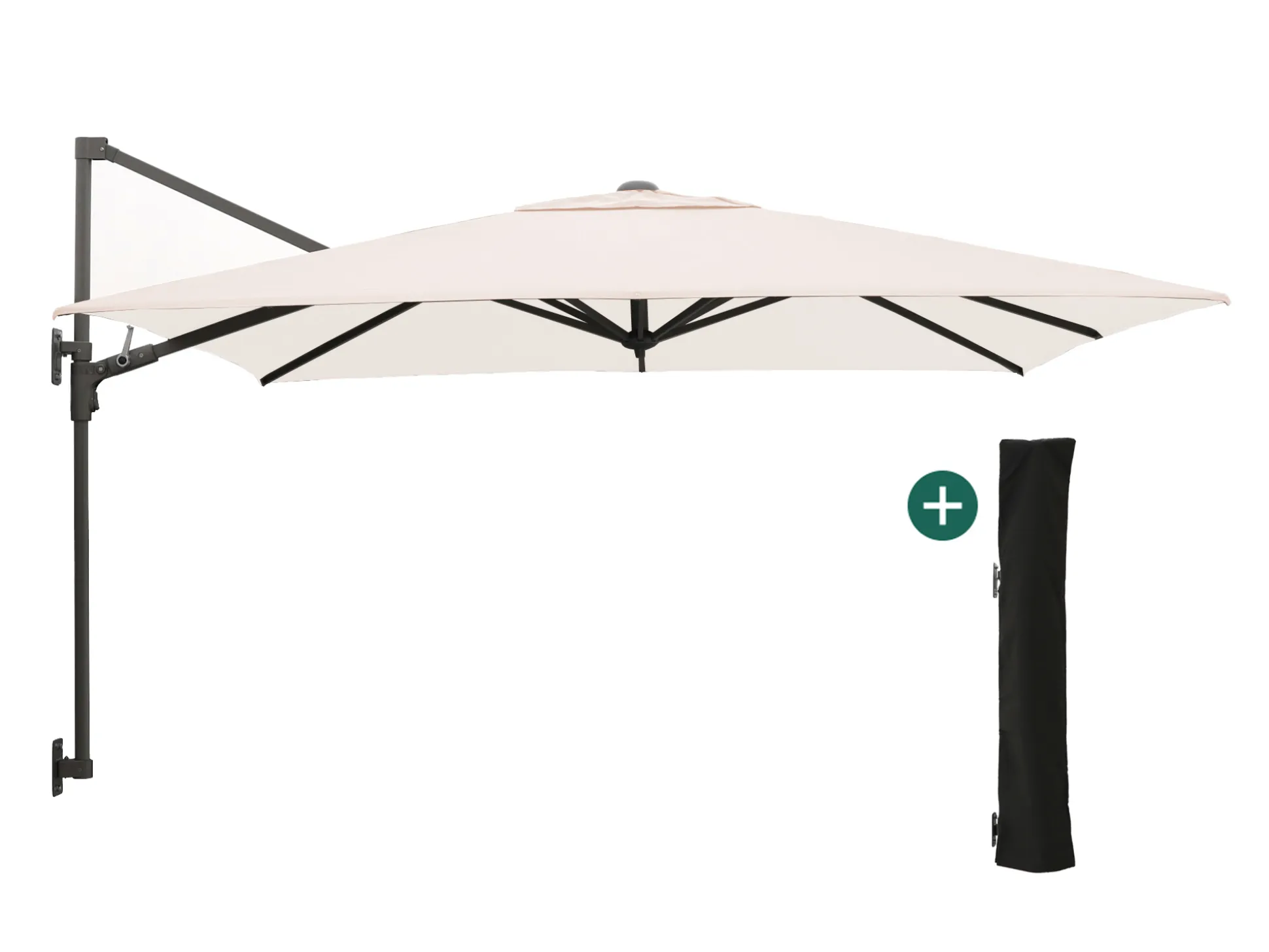 Shadowline muurparasol 250x250cm