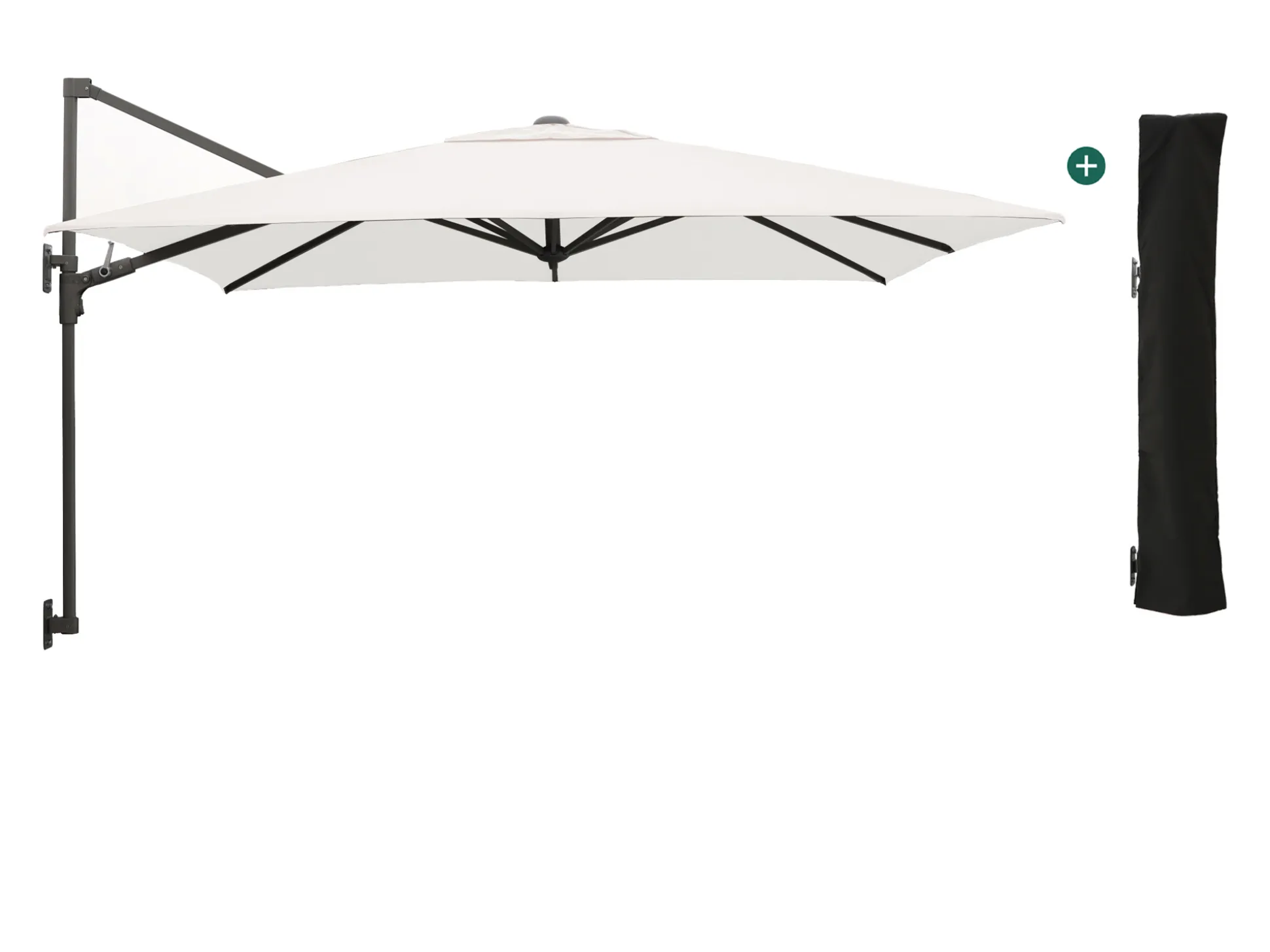 Shadowline muurparasol 250x250cm
