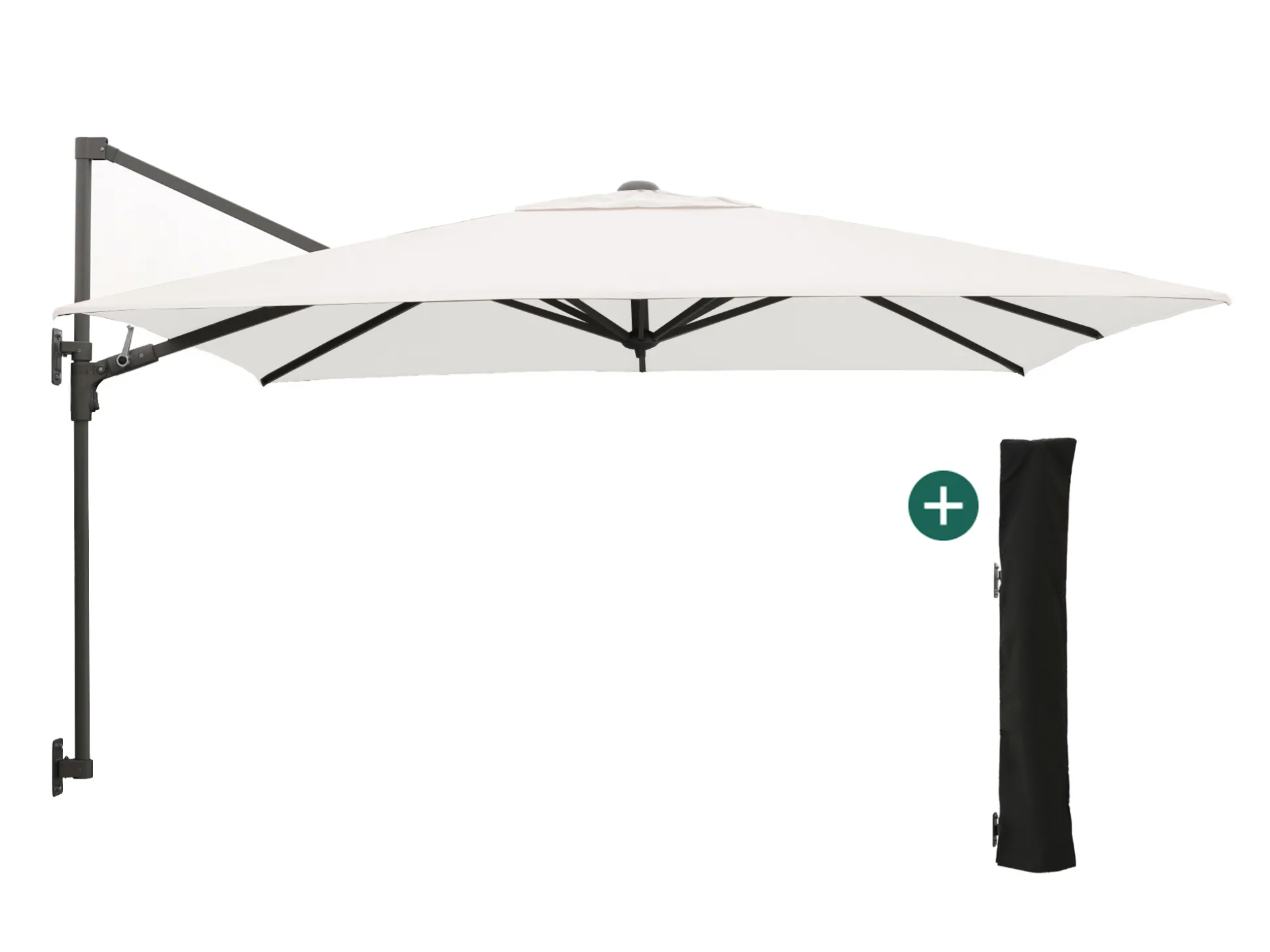 Shadowline muurparasol 250x250cm