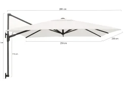 Shadowline muurparasol 250x250cm